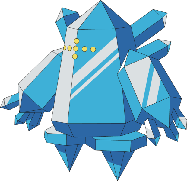 Pokémon Salvaje Ubicado En La Cueva Insular - Do Pokemon Regice (620x599)