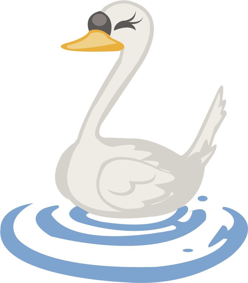 Whooper Swan Cartoon Royalty-free Illustration - Cartoon Swan Png (1000x1000)