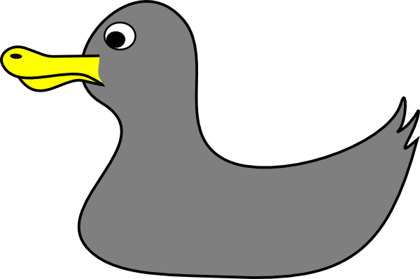 This Free Clip Arts Design Of Gray Duck - Pato De Goma (600x399)