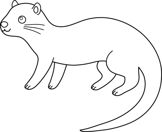Clip Art Black And White Otters Clipart Rh Worldartsme - Clip Art (550x449)