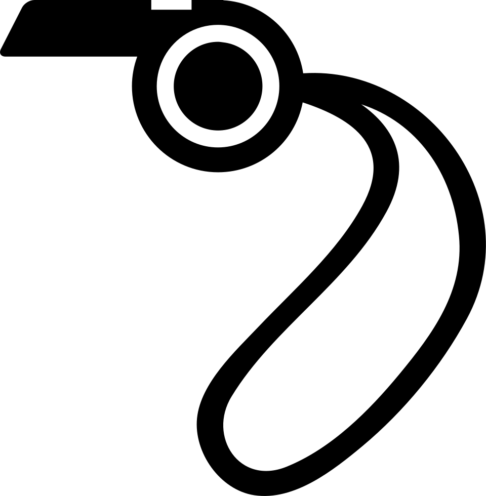 Whistle With Necklace Comments - Whistle Icon Png (960x980)