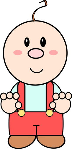 Çizgi Film Bebek - Cartoon Baby Walking (244x500)