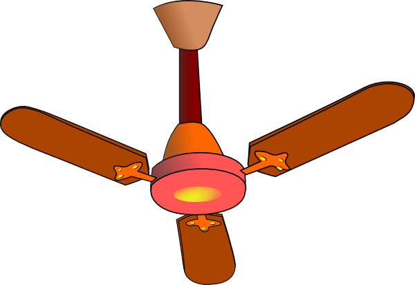 Fan Clipart - Ceiling Fan Clipart (600x412)
