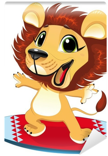 Sörf Bebek Aslan - Surfing Cartoon Lion (400x400)