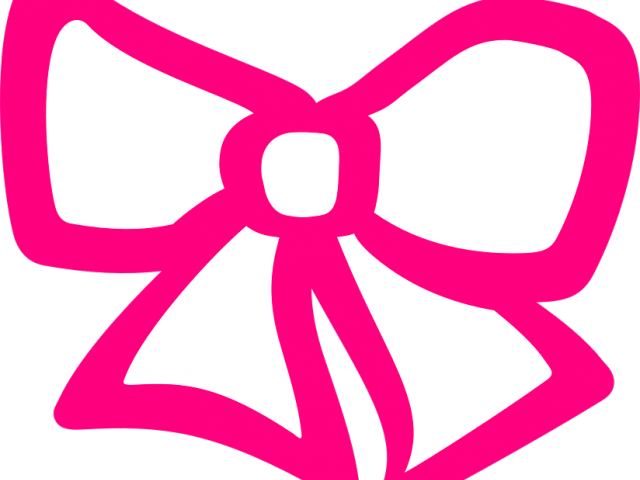Pink Hair Clipart Long - Hair Bow Clip Art (640x480)