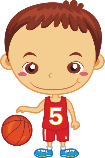 Playing Sports Basketball - American Football Vector Kids (366x550)
