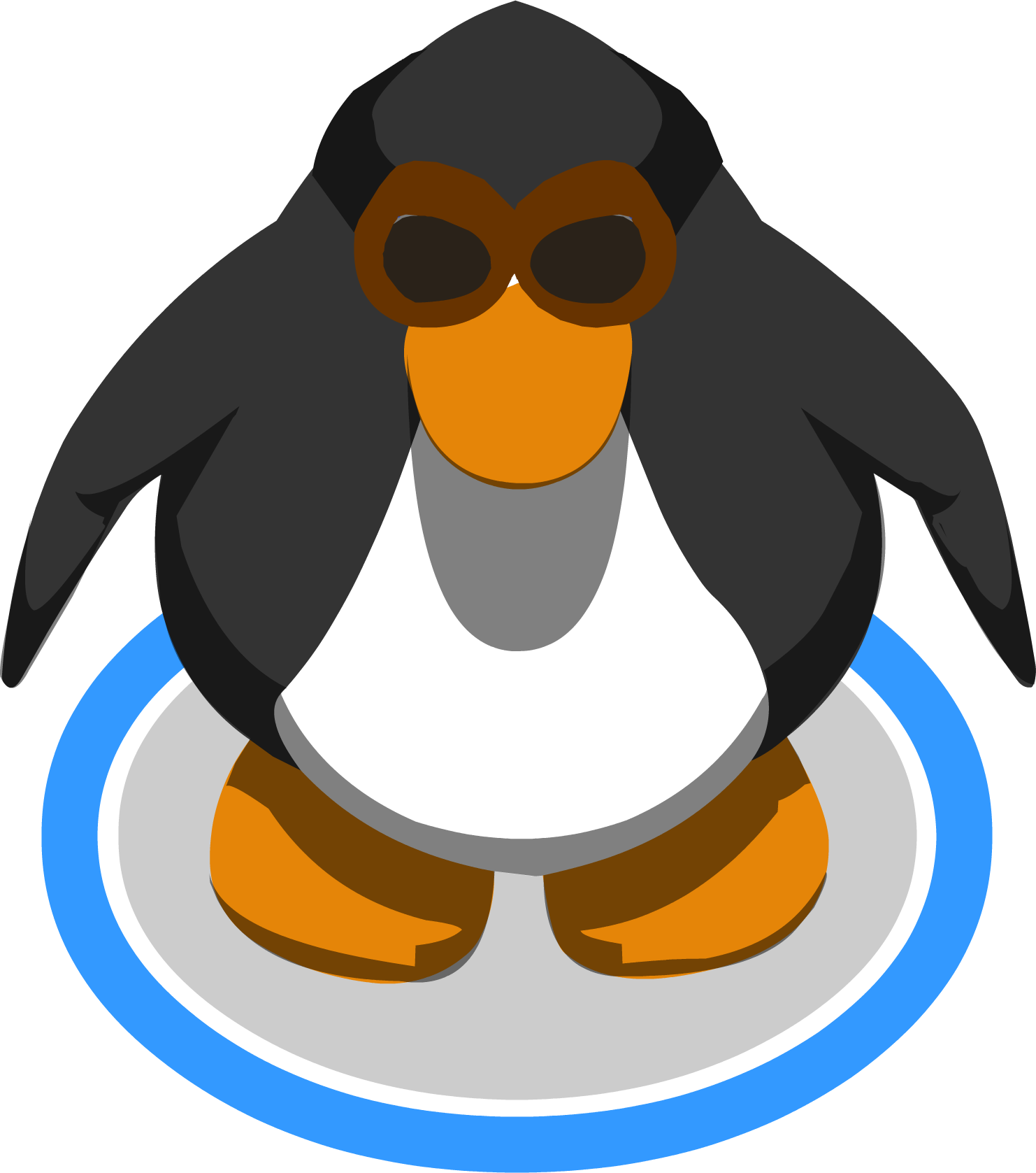 Aviator Goggles Ig - Club Penguin 3d Penguin (1482x1677)