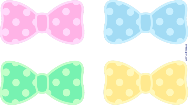 Scrapbook Bow Tie - Cute Hair Bow Clip Art (5372x3020)
