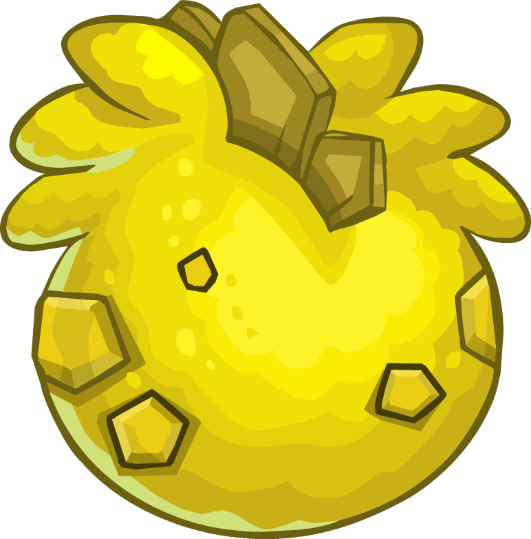 Yellow Stegosaurus Puffle Egg - Club Penguin Dino Puffle Egg (772x783)