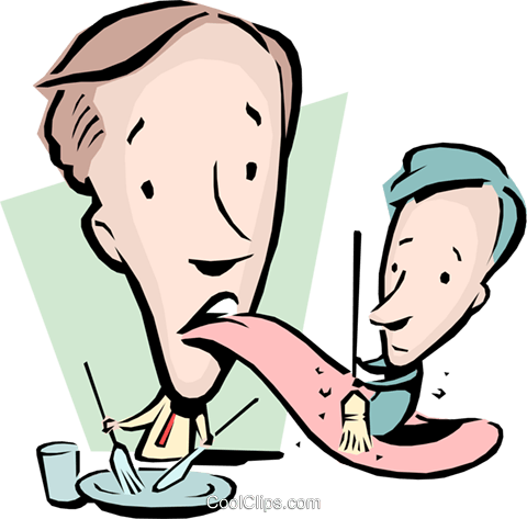 Cartoon Man With Long Tongue Royalty Free Vector Clip - Cartoon Tongue (480x473)