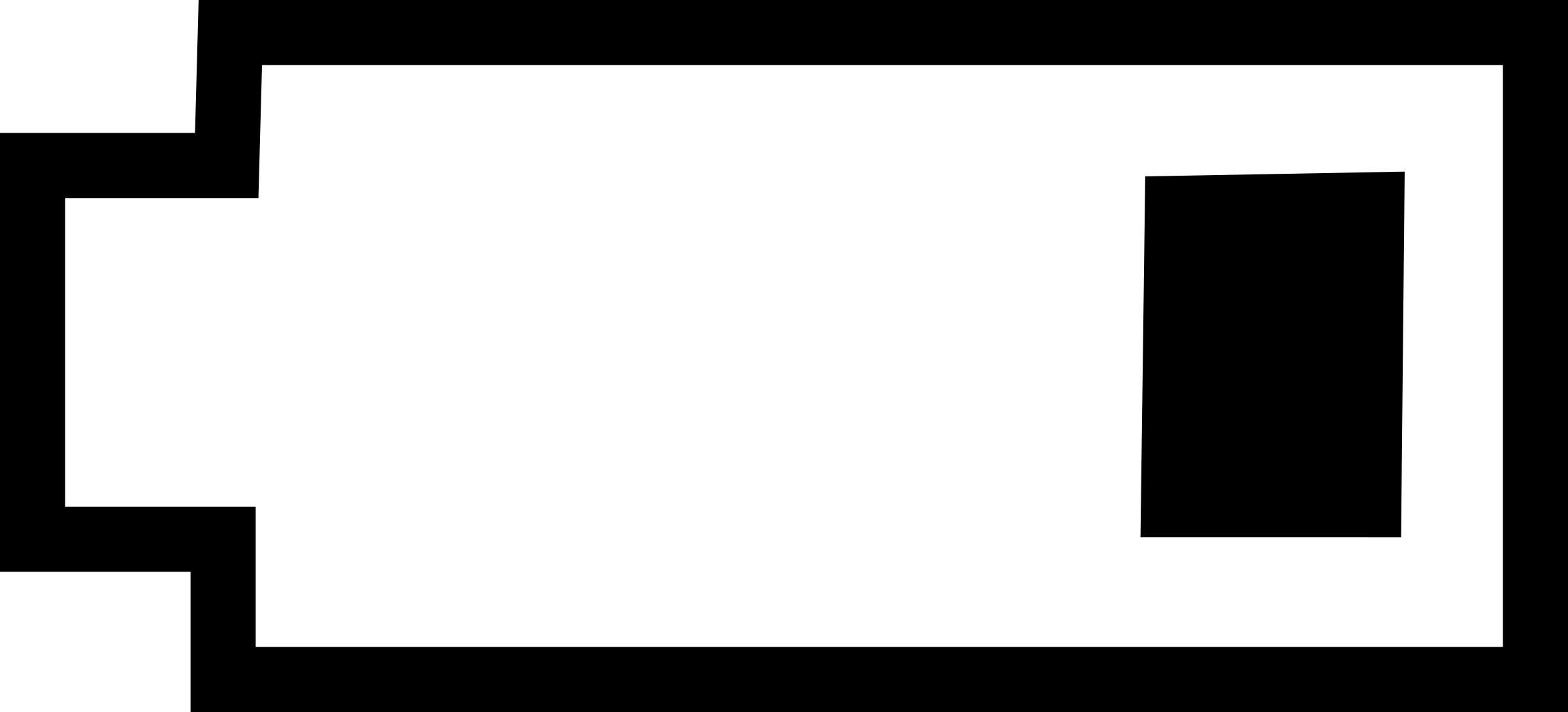Battery Low - Low Battery Clipart (2400x1090)
