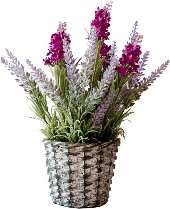 Stunning Fucsia Maceta Con Planta Artificial De Ratn - Lavender (1024x1024)