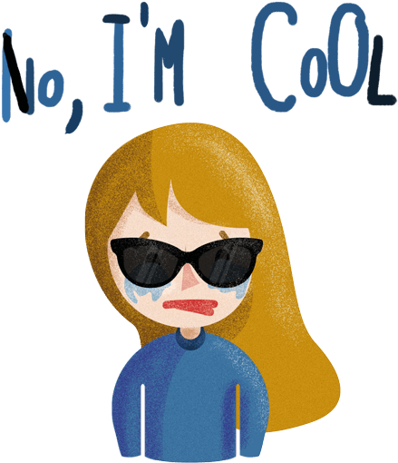 Girl Problems Stickers Messages Sticker-2 - Cartoon (618x618)