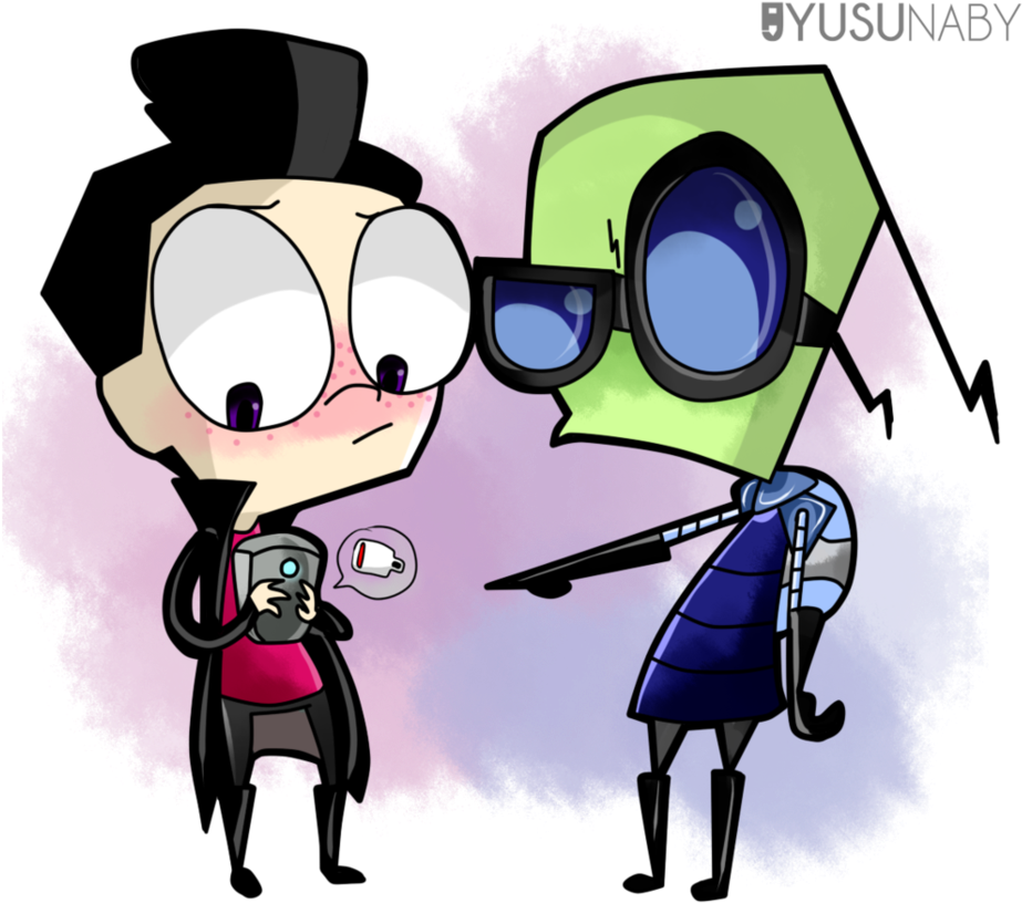 Low Battery By Yusunaby On Deviantart - Invader Zim Species Swap (955x836)