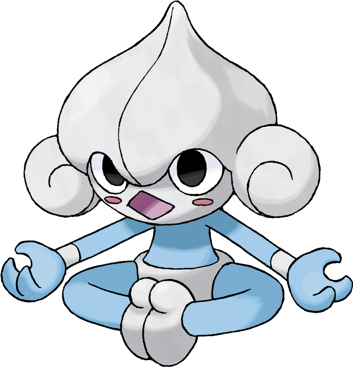 Official Art Of Meditite, Created By Ken Sugimori - Pokemon Meditite (1280x1280)