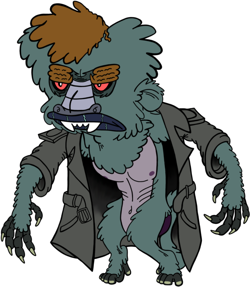 Project S - C - O - M - A - M , Werebaboon Model By - Cartoon (833x958)