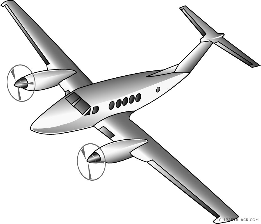Airplane Transportation Free Black White Clipart Images - Clip Art.