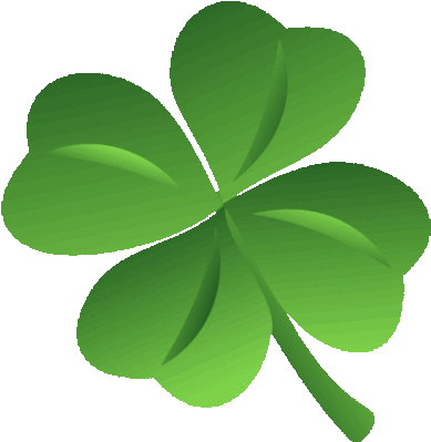 6,358 Gifs Found For Pot - Green Four Leaf Clover Bib (480x480)