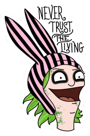 Beetlejuice Bob's Burgers Sticker - Beetlejuice (564x600)