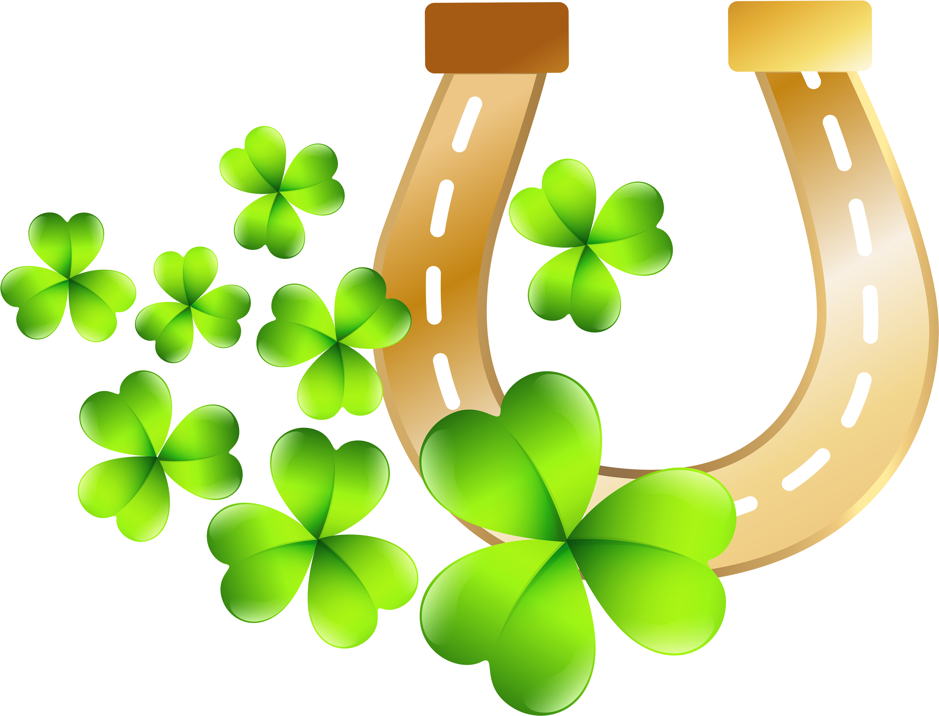 St Patrick 27s Day Horseshoe Png Clip Art Image Png - St Patrick's Day Png (4000x3113)