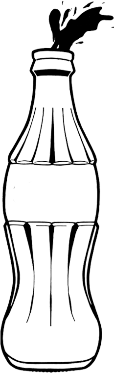 We Welcome You Everytime - Coca Cola Bottle Drawing (232x768)