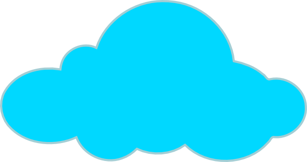 Cloudy Clip Art At Clker - Cloud Cartoon Clipart (600x316)