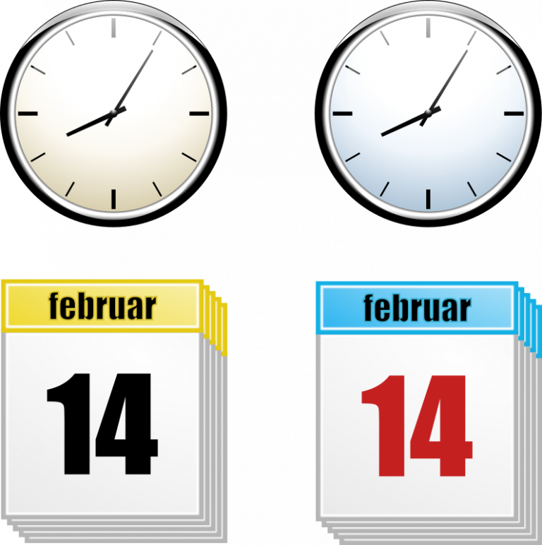Calendar Time Clipart Clipart Clock Calendar Dinner - Day Clipart (768x772)