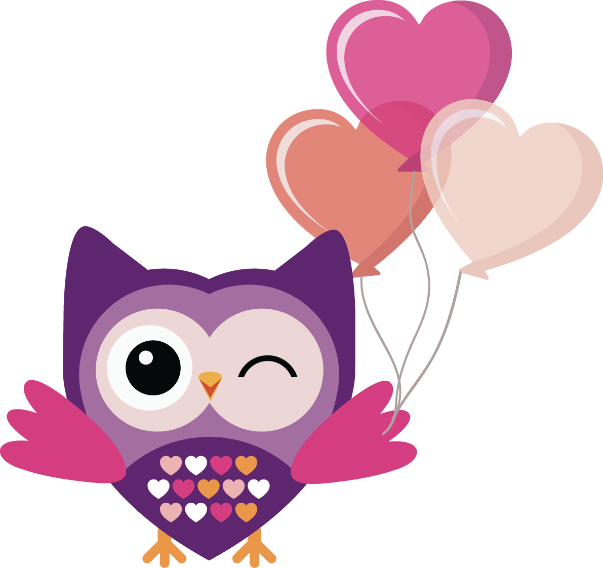 Little Owl Bird Drawing Euclidean Vector - Cartoon Owls Pink Transparent (1191x1122)