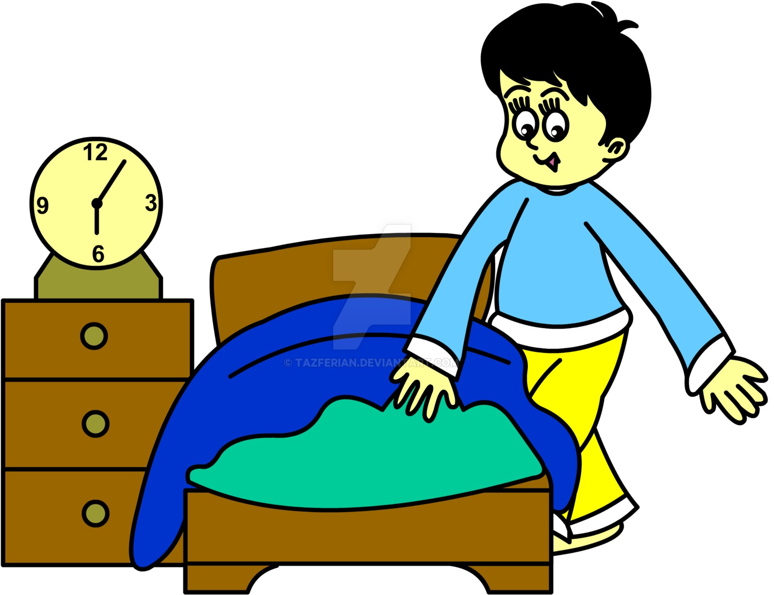 Going To Sleep By Tazferian On Deviantart - Go To Bed Cartoon Png (1600x1282)