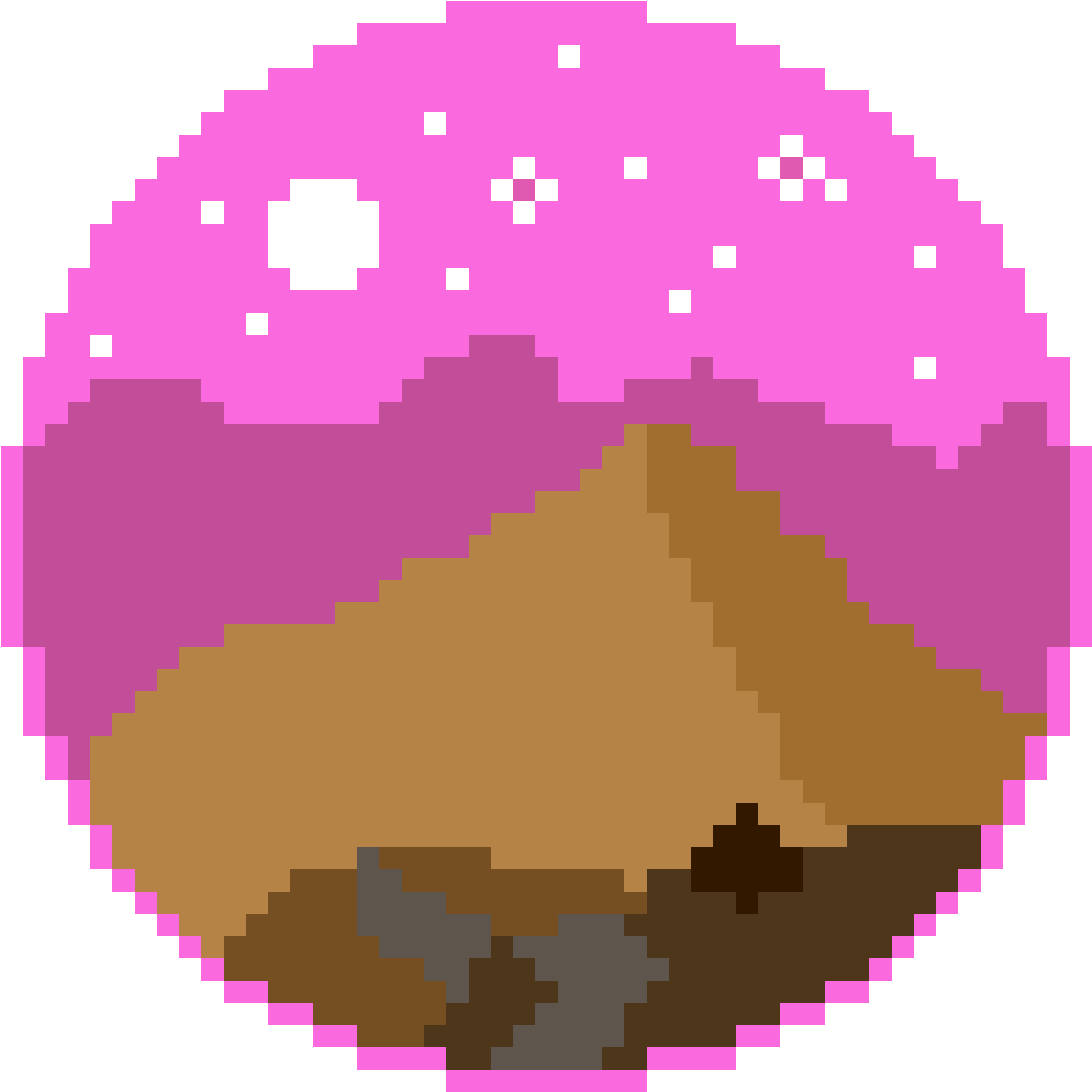 Night Sky - Neptune Planet Pixel Art (1200x1200)