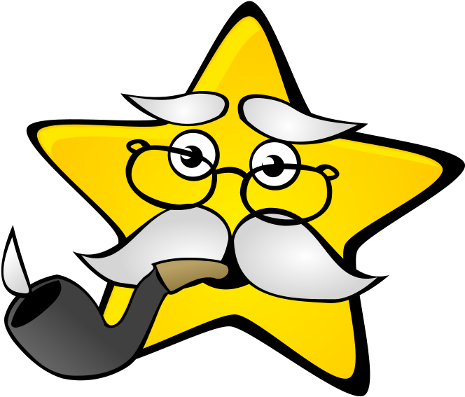 Star Night Sky Clip Art - Very Old Star Cartoon (800x800)