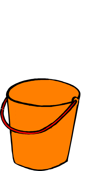 Orange Bucket Clipart (390x595)