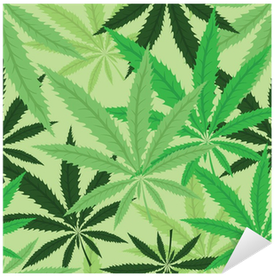 Wallpaper With Green Leavs Of Cannabis Sticker • Pixers® - Medical Marijuana Desk Reference [book] (400x400)