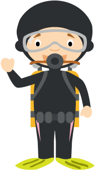 I'm A Scuba Diver - อุปกรณ์ ดำ น้ำ การ์ตูน (600x400)