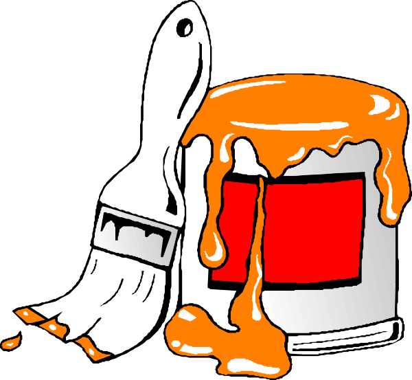 Free Paint Bucket Clip Art - Painter (600x553)
