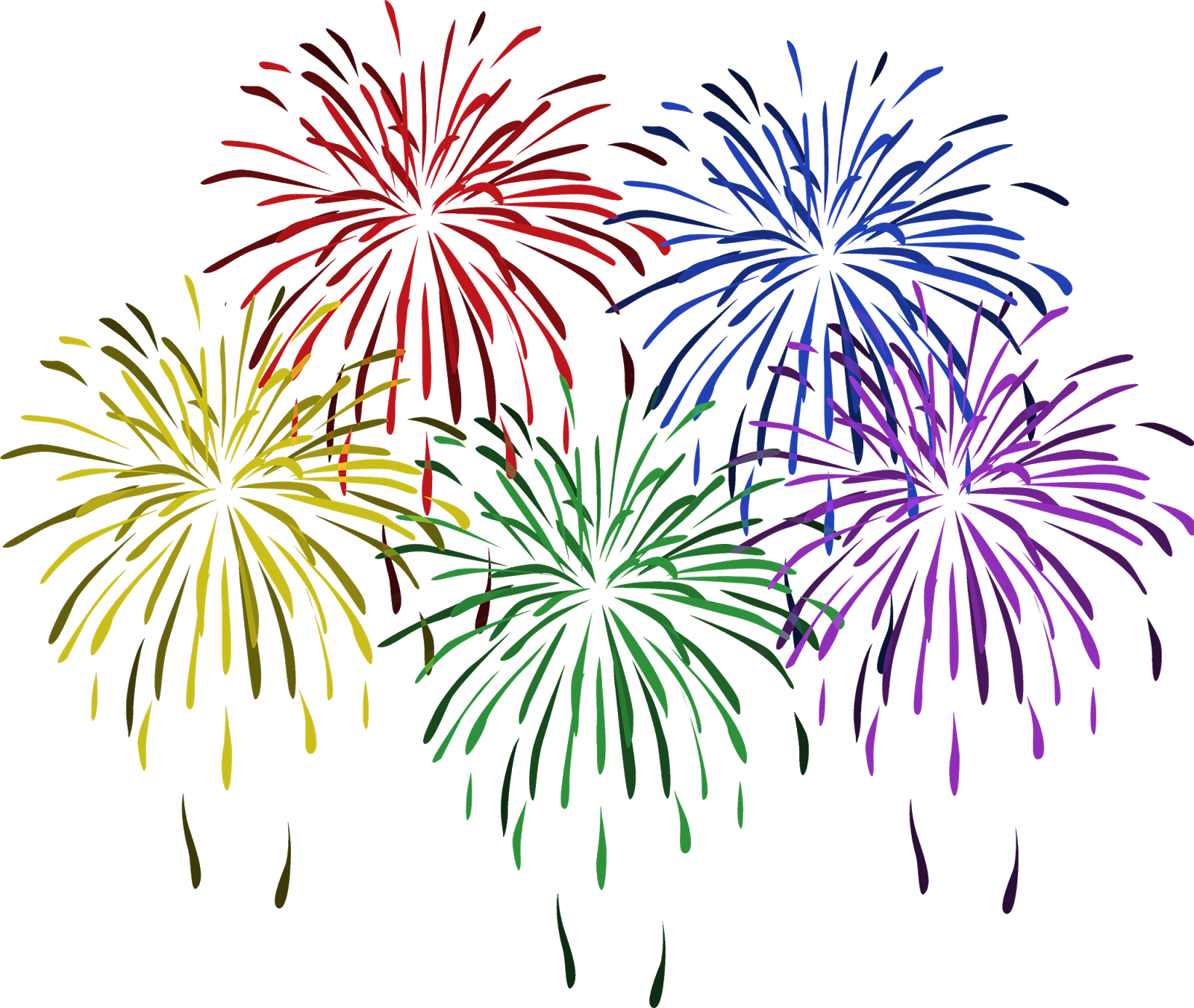 Marvelous Design Ideas Firework Clipart Free Clip Art - New Year Fireworks Clipart (1600x1351)