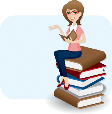 Are You In A Book Club - Woman Reading Clipart (392x399)
