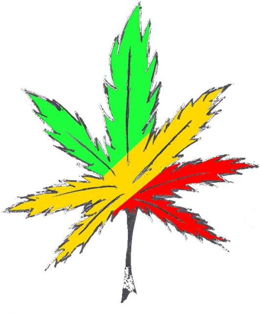 Rasta Pot Leaf By Demonchild02 On Deviantart Weed Leaf - Bob Marley Leaf Png (900x708)