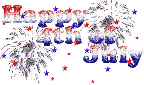 Fireworks Background Clipart Transparent - Happy Fourth Of July Gifs (490x297)