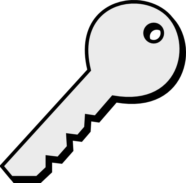 Small Clipart Keys - Black And White Keys (600x590)