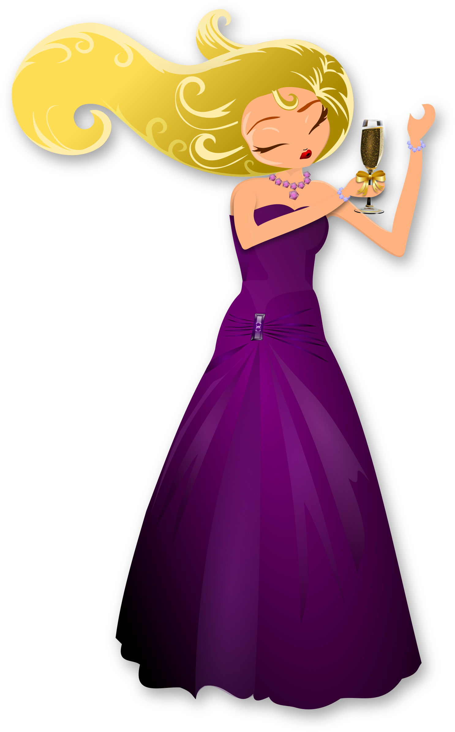 Lady Dancing - Lady Singing Clipart (1496x2400)