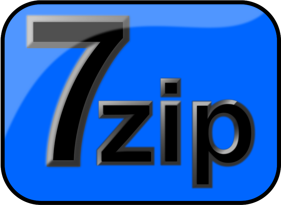 How To Set Use 7zip Glossy Extrude Blue Svg Vector - Company (900x900)