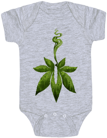 Green Leaf- Cannabis Baby Onesy - Onesie (484x484)