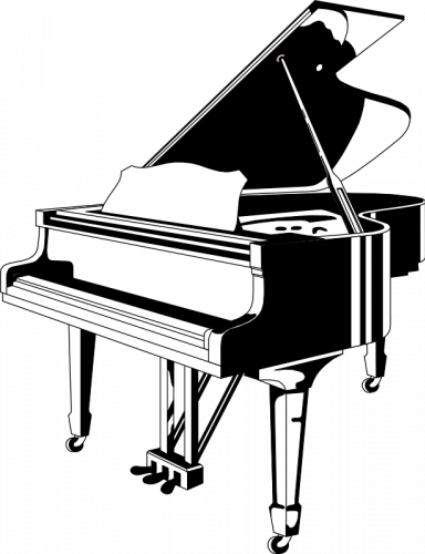Art Work - Piano Black And White (384x500)