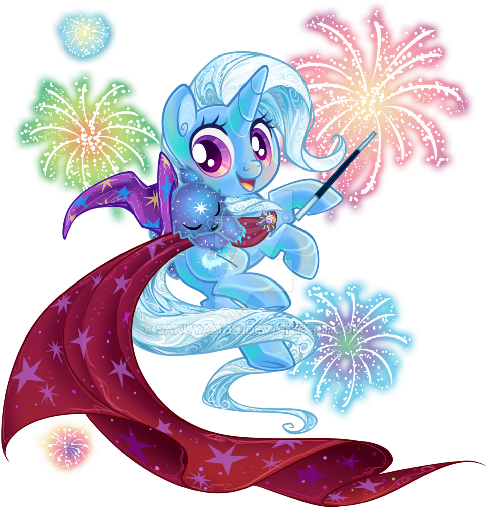 Sakuyamon, Cape, Clothes, Cub, Cute, Female, Fireworks, - Art (1024x1024)