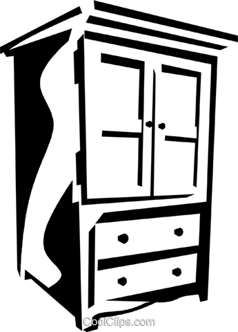 Wall Unit Royalty Free Vector Clip Art Illustration - Wall Unit Royalty Free Vector Clip Art Illustration (345x480)