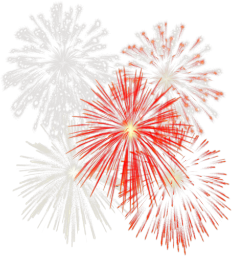 Fireworks Png Transparency Download - Carte De Voeux 2011 (454x500)