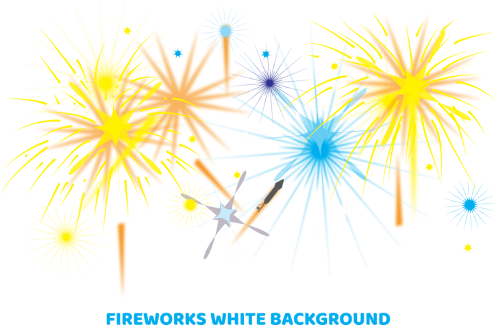 Fireworks White Background Illustration - Illustration (723x490)
