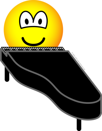 Pianist - Smiley Face Playing Piano (342x440)