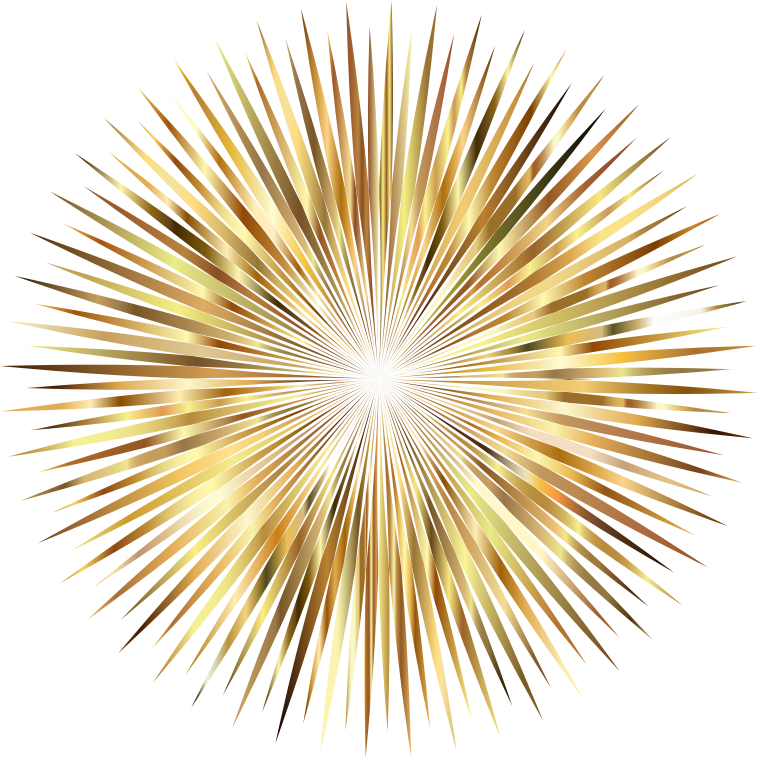 Gold Firework Png - Clear Background Fireworks Png (758x758)